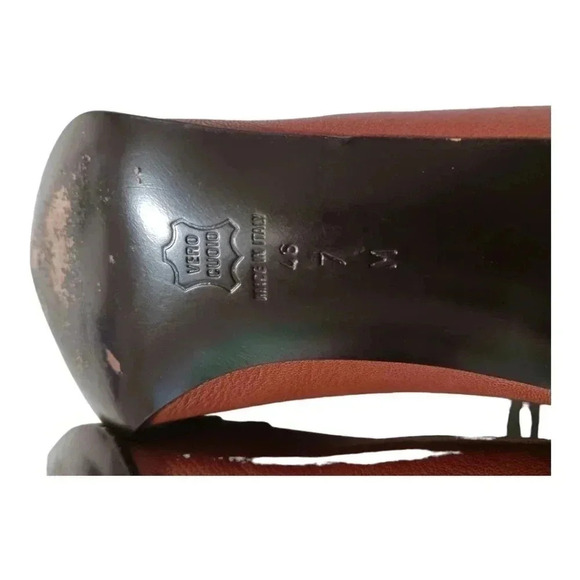 Studio spiga women pointed shoes cognac color size 7M - Picture 7 of 11